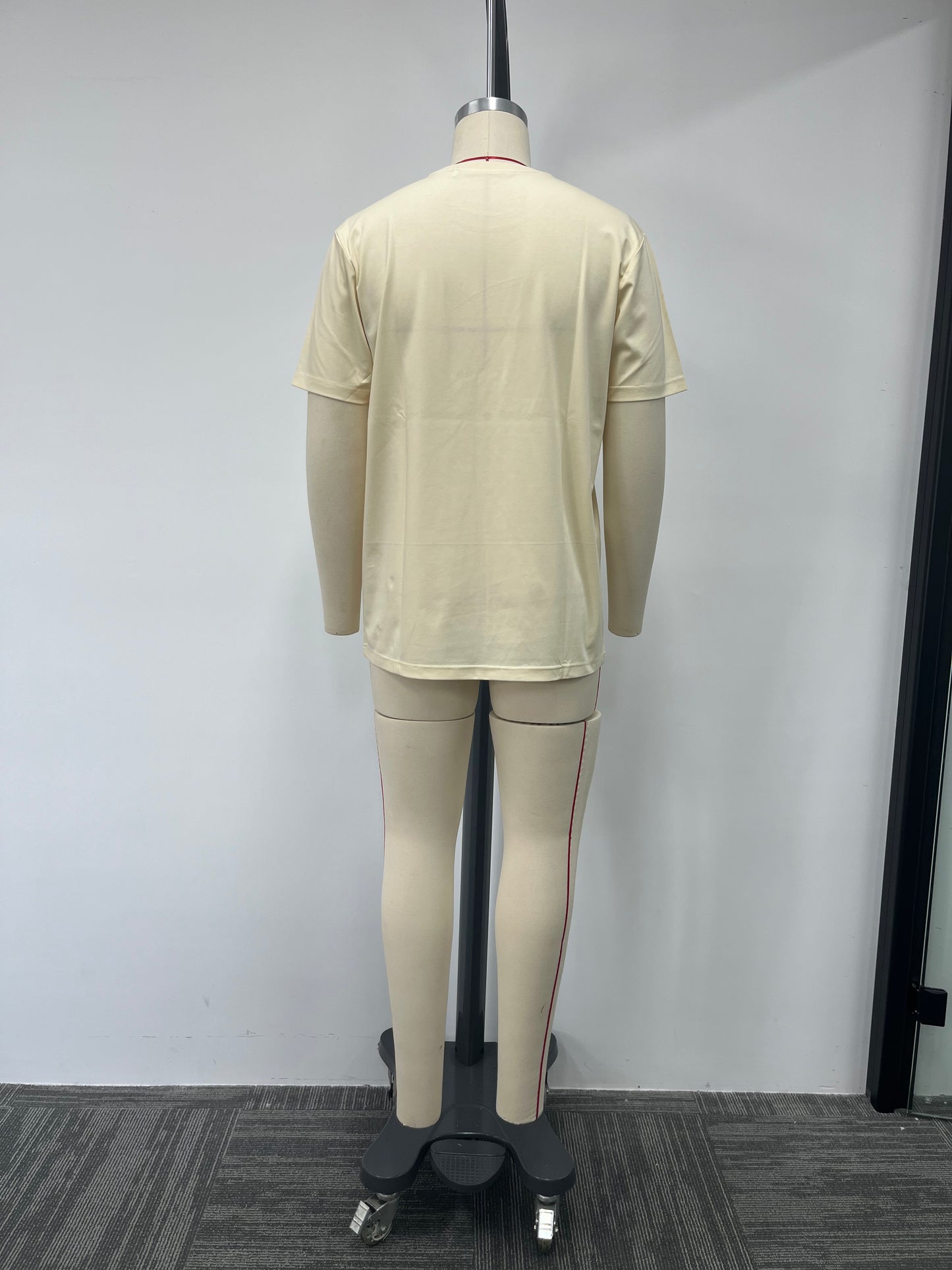 Pale yellow printed t-shirt