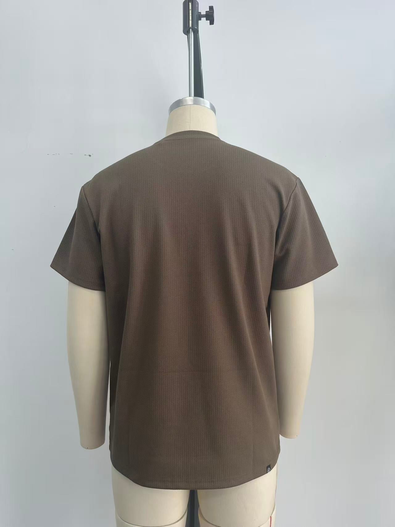 Jacquard fabric men T-shirt