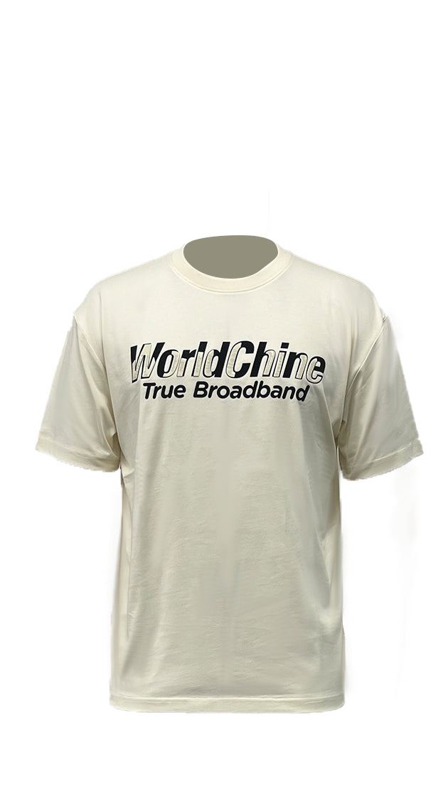 Men's Short Sleeve T-shirt with double-layered letter print