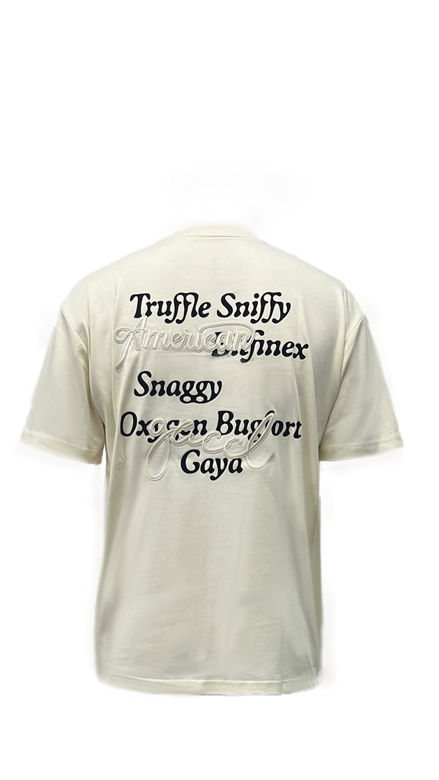 Men's Short Sleeve T-shirt with double-layered letter print