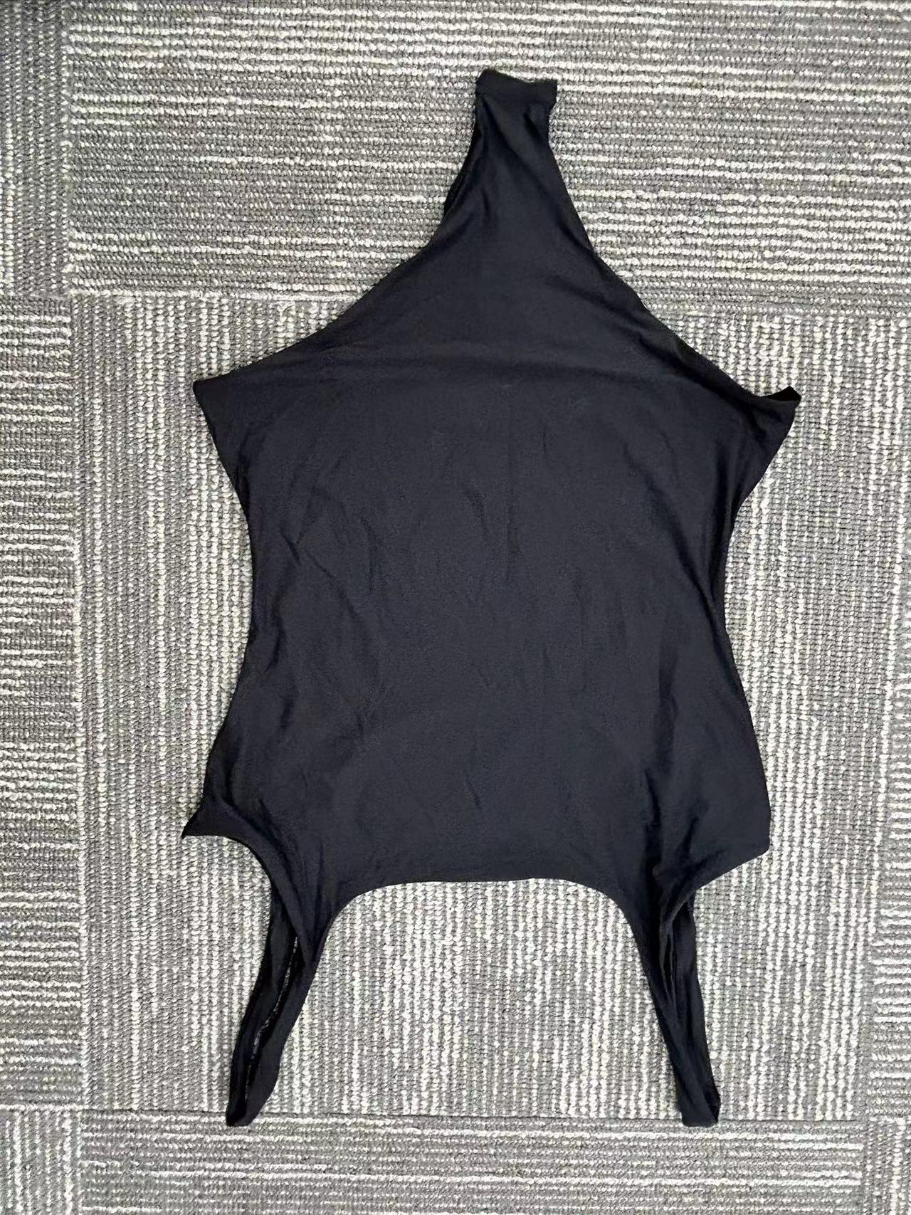 One-piece black swimsuit for women