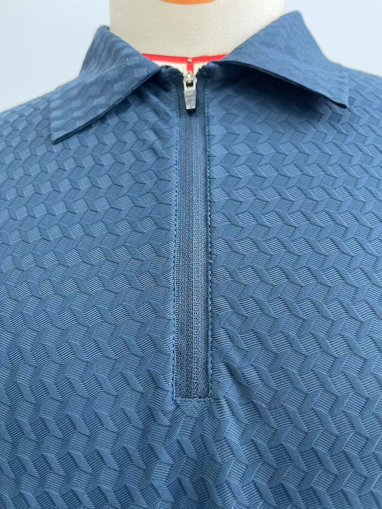 Men's POLO fabric with jacquard pattern