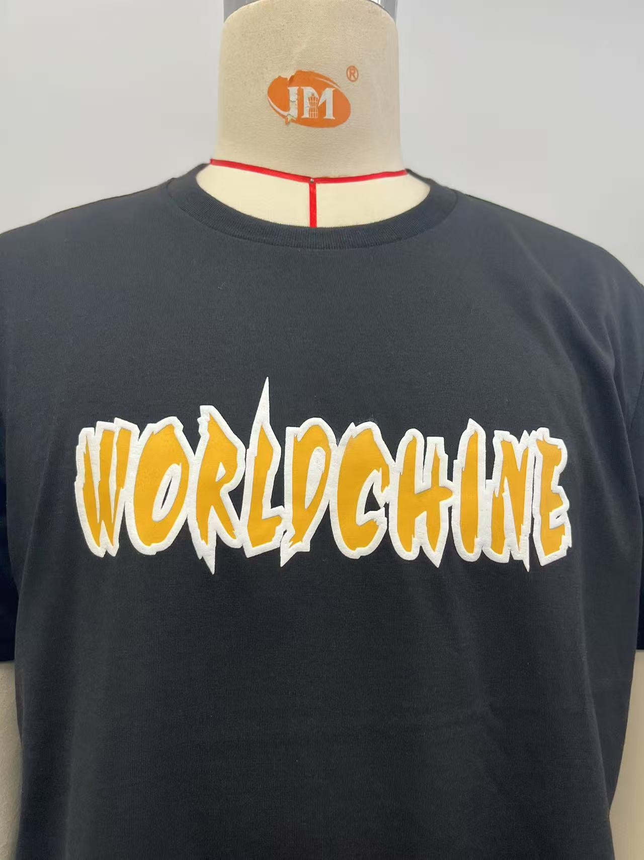 Black tshirt with puff print