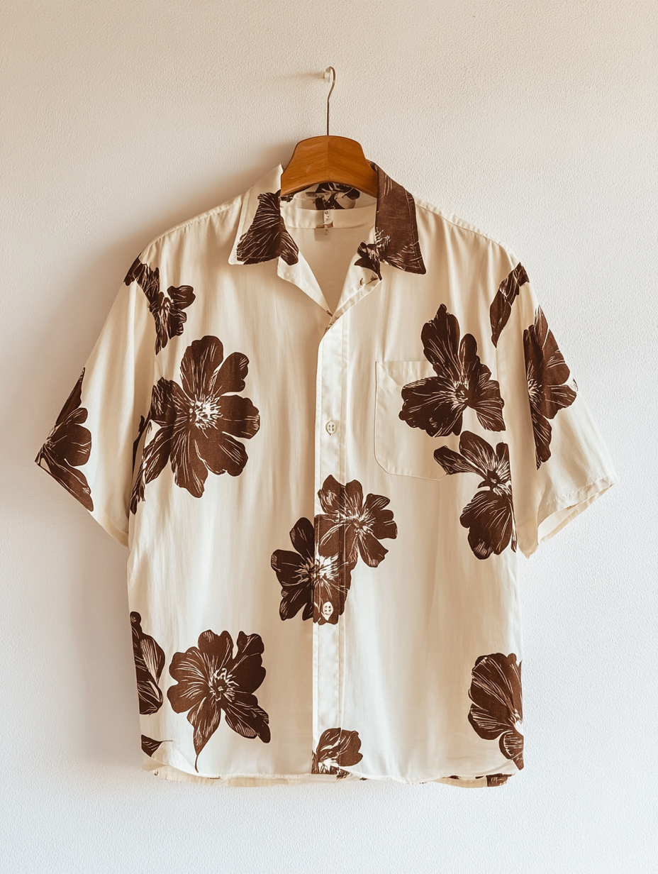Short-sleeved printed shirt