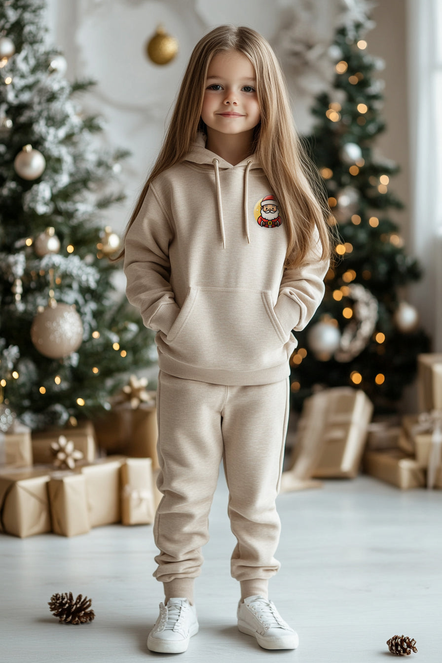 Christmas-themed set features a stylish sweatshirt and pant