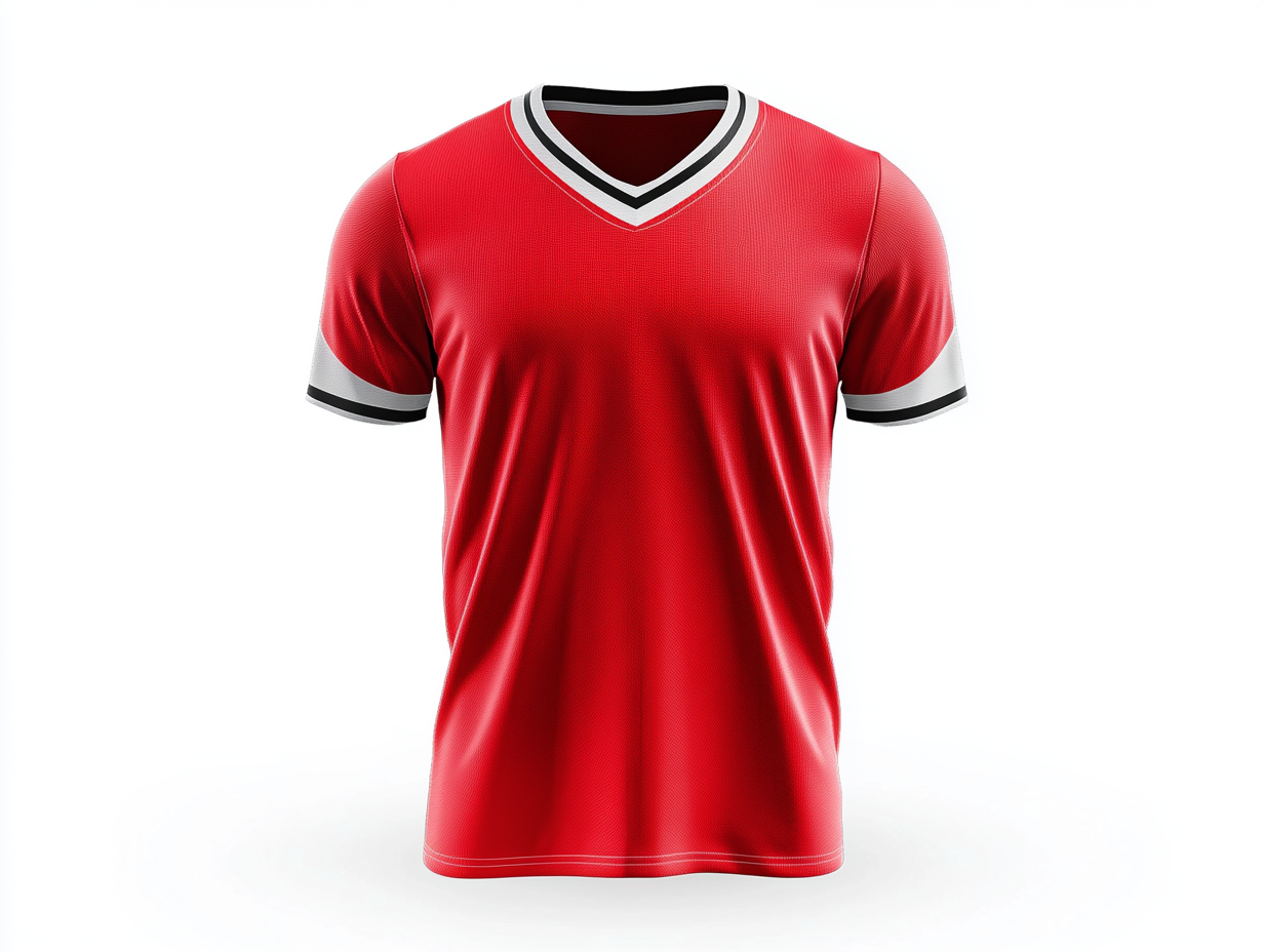 Red Contrast Men's Sports jersey