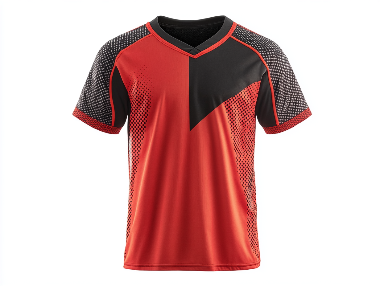 Red Contrast Men's Sports jersey