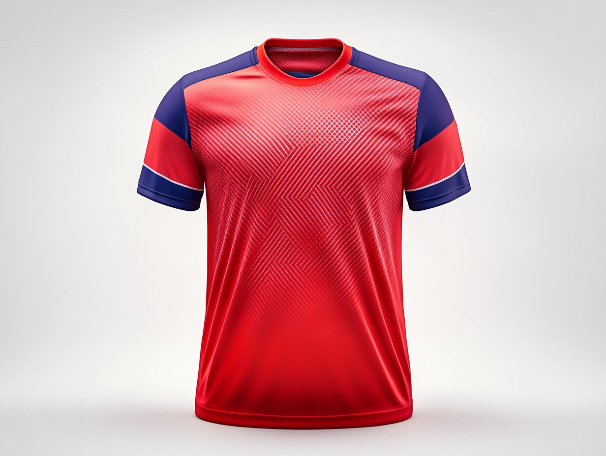 Red Contrast Men's Sports jersey