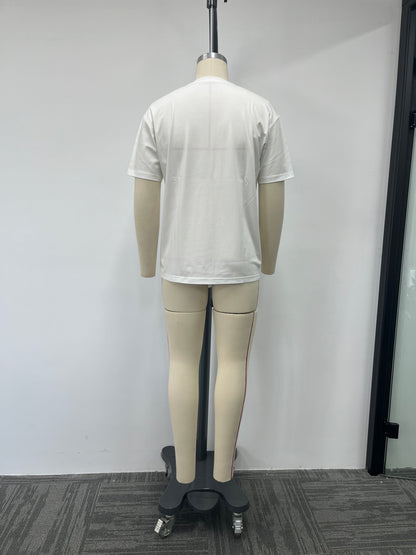 100s Silk Cotton Printed T-Shirt