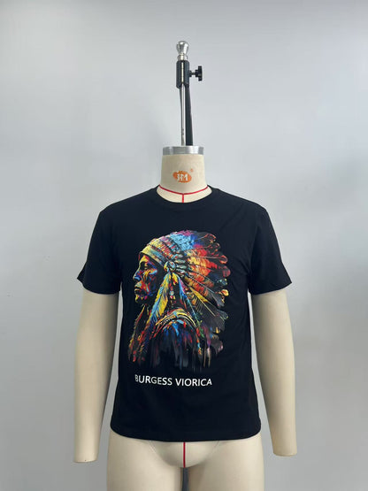 Ultra-high-definition color printed T-shirt