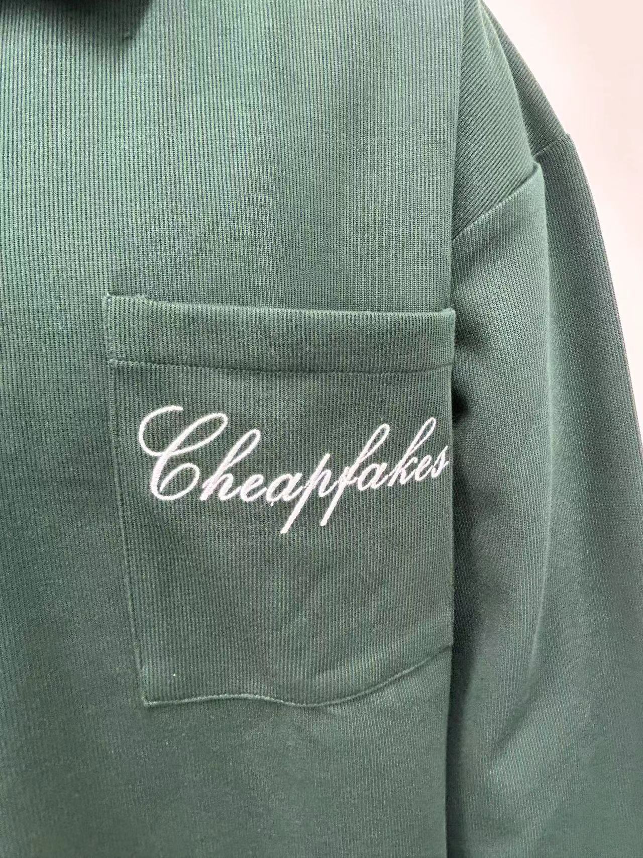 Men long-sleeved polo shirt embroidered patches