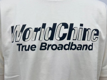 Men's Short Sleeve T-shirt with double-layered letter print
