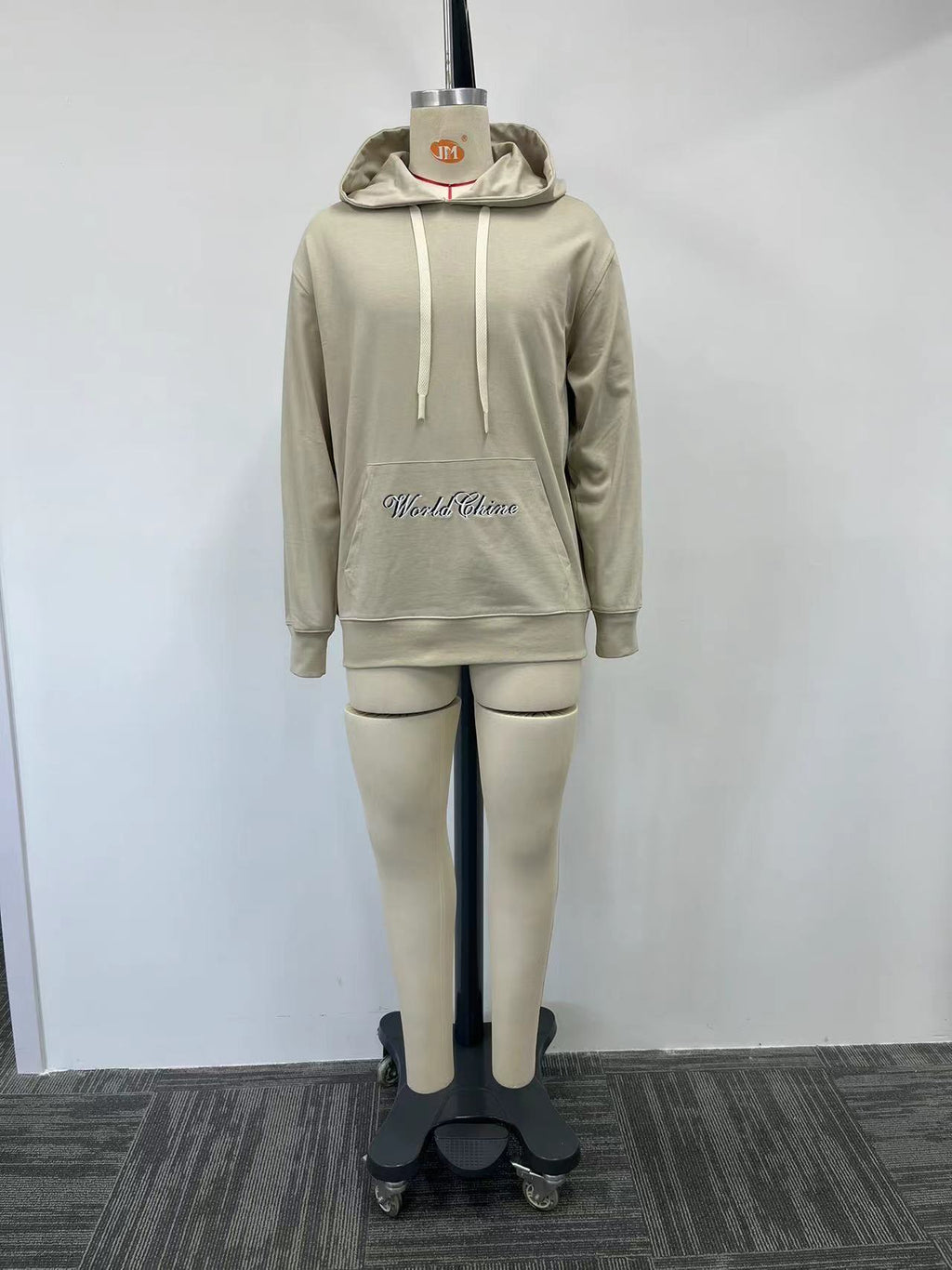Men's hoodie features a unique yellow and grey color combination