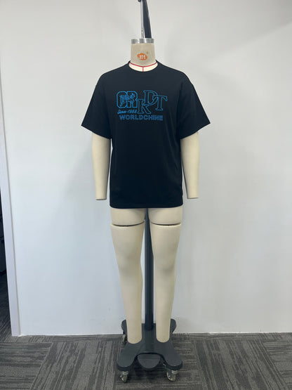 100s Silk Cotton Printed T-Shirt