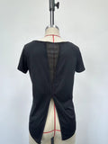 Women's black athletic short-sleeved shirt