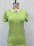 Women's fluorescent green athletic short-sleeve shirt