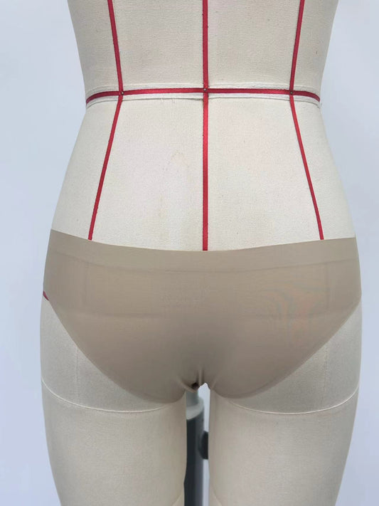 Flesh-colored swim trunks