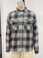 Black and white plaid men's shirt