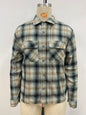 Men's black, white, and yellow plaid shirt