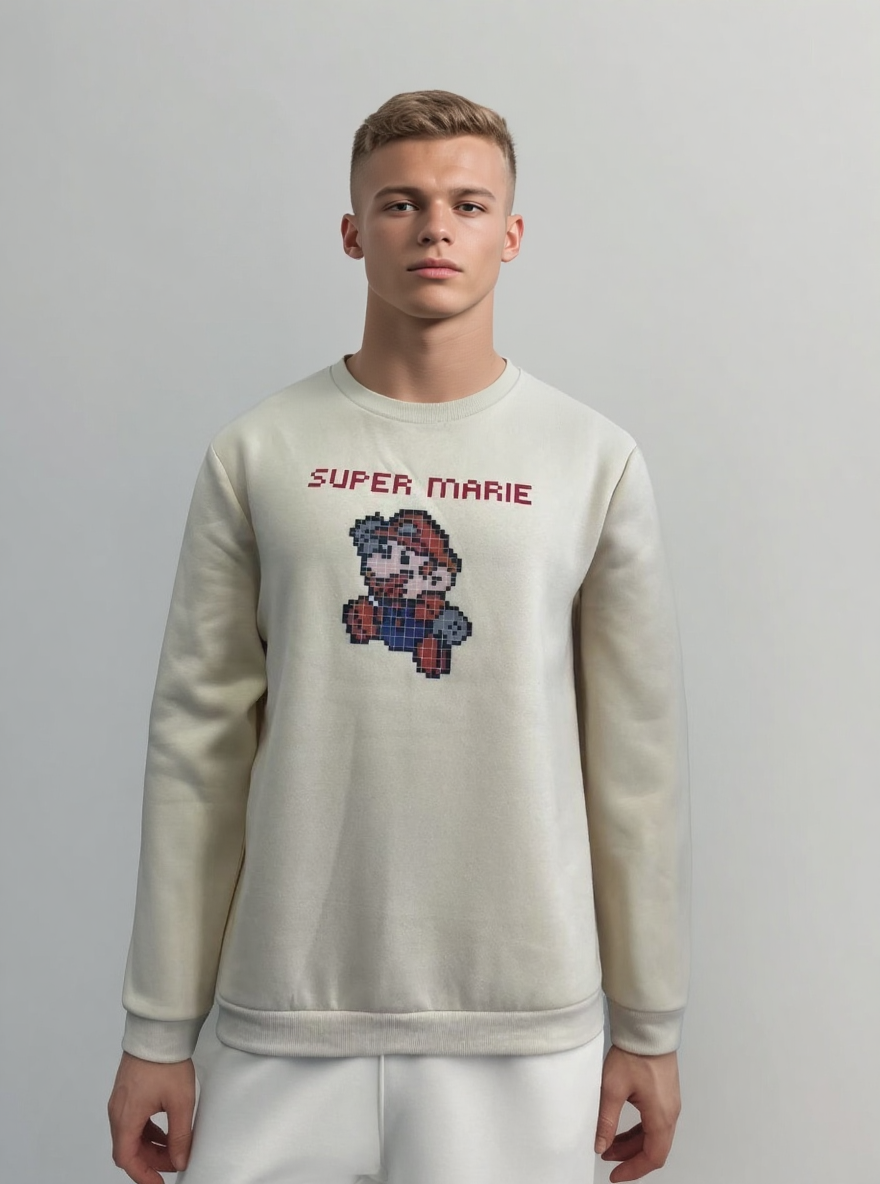 Men's cartoon print sweatershirt