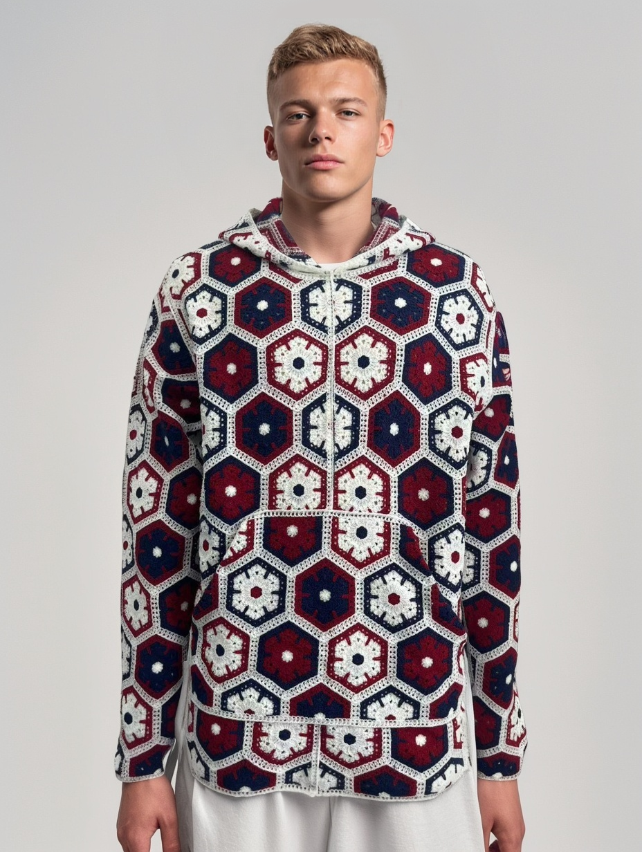 Crochet Men  hoodie