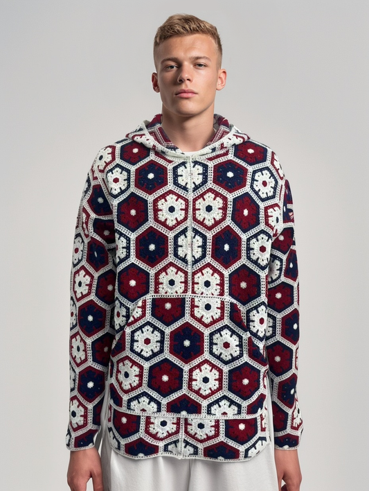Crochet Men  hoodie