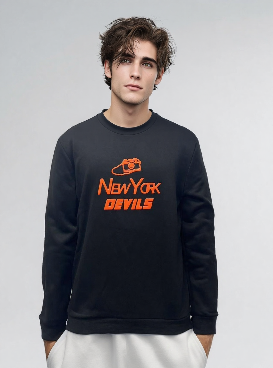 Men's silicone printed sweatshirt