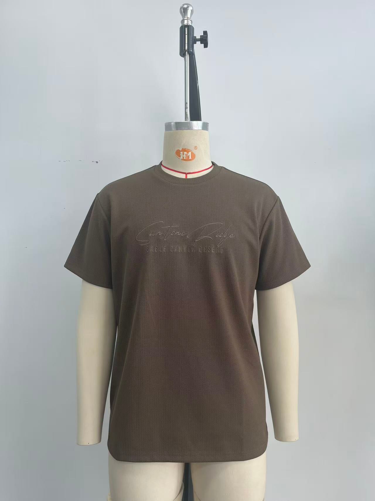 Jacquard fabric men T-shirt