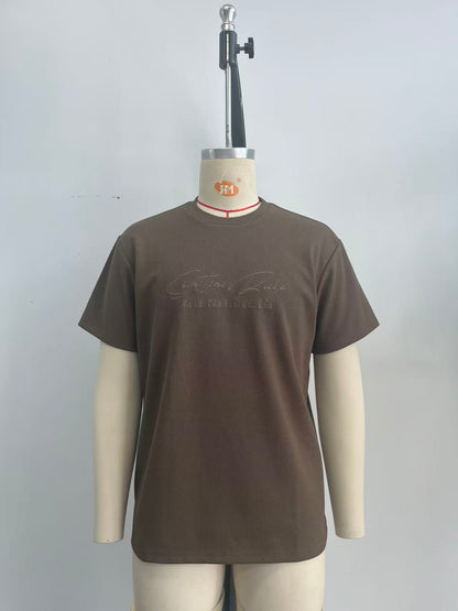 Jacquard fabric men T-shirt