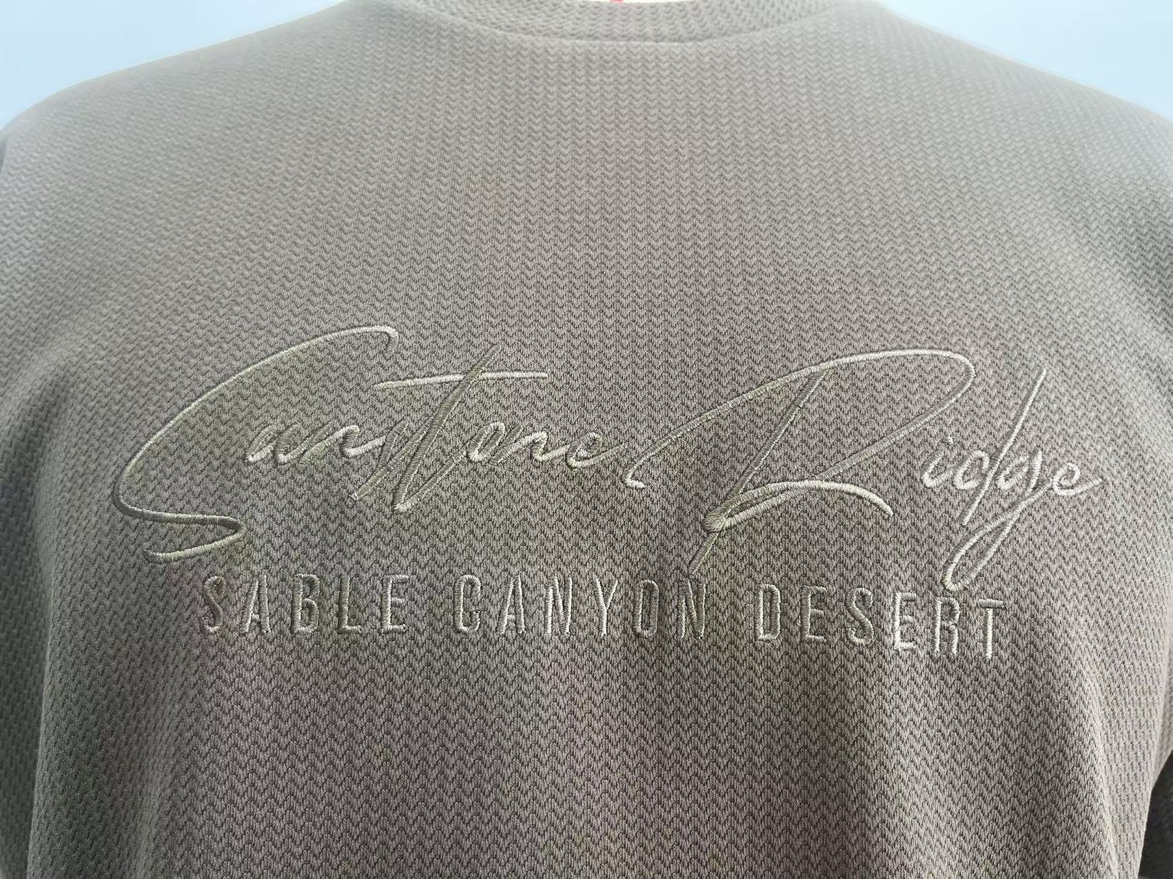 Jacquard fabric men T-shirt
