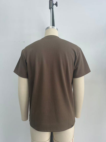 Jacquard fabric men T-shirt