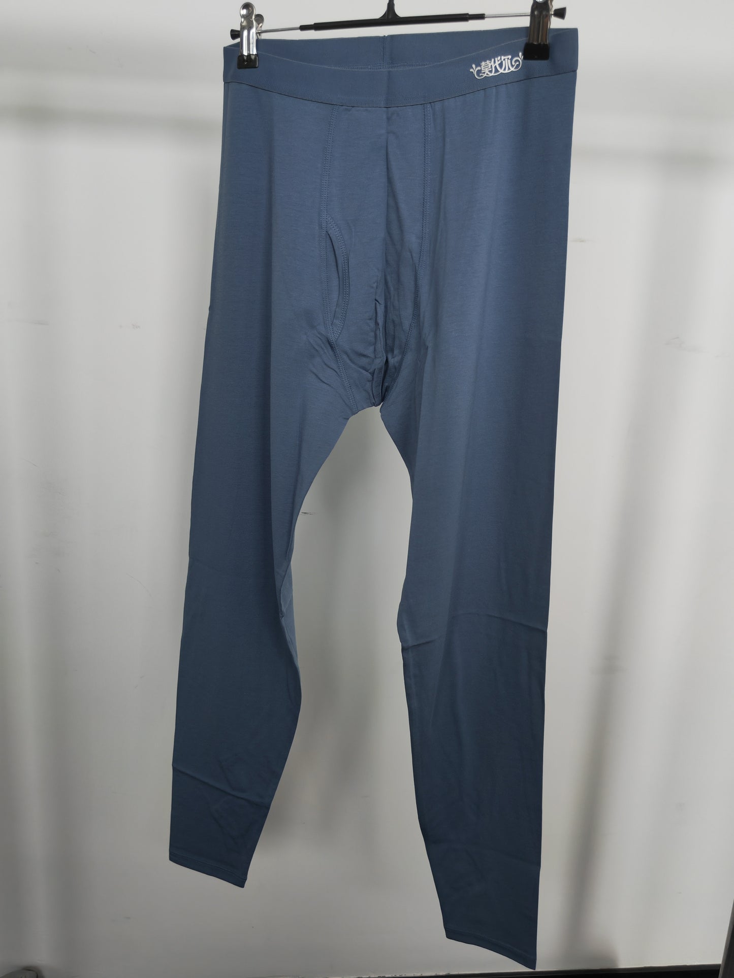 Men's blue long-sleeved modal pajama set
