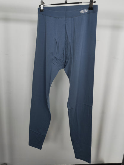 Men's blue long-sleeved modal pajama set