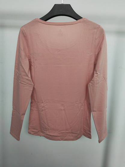 Lady's pink long-sleeved modal pajama set