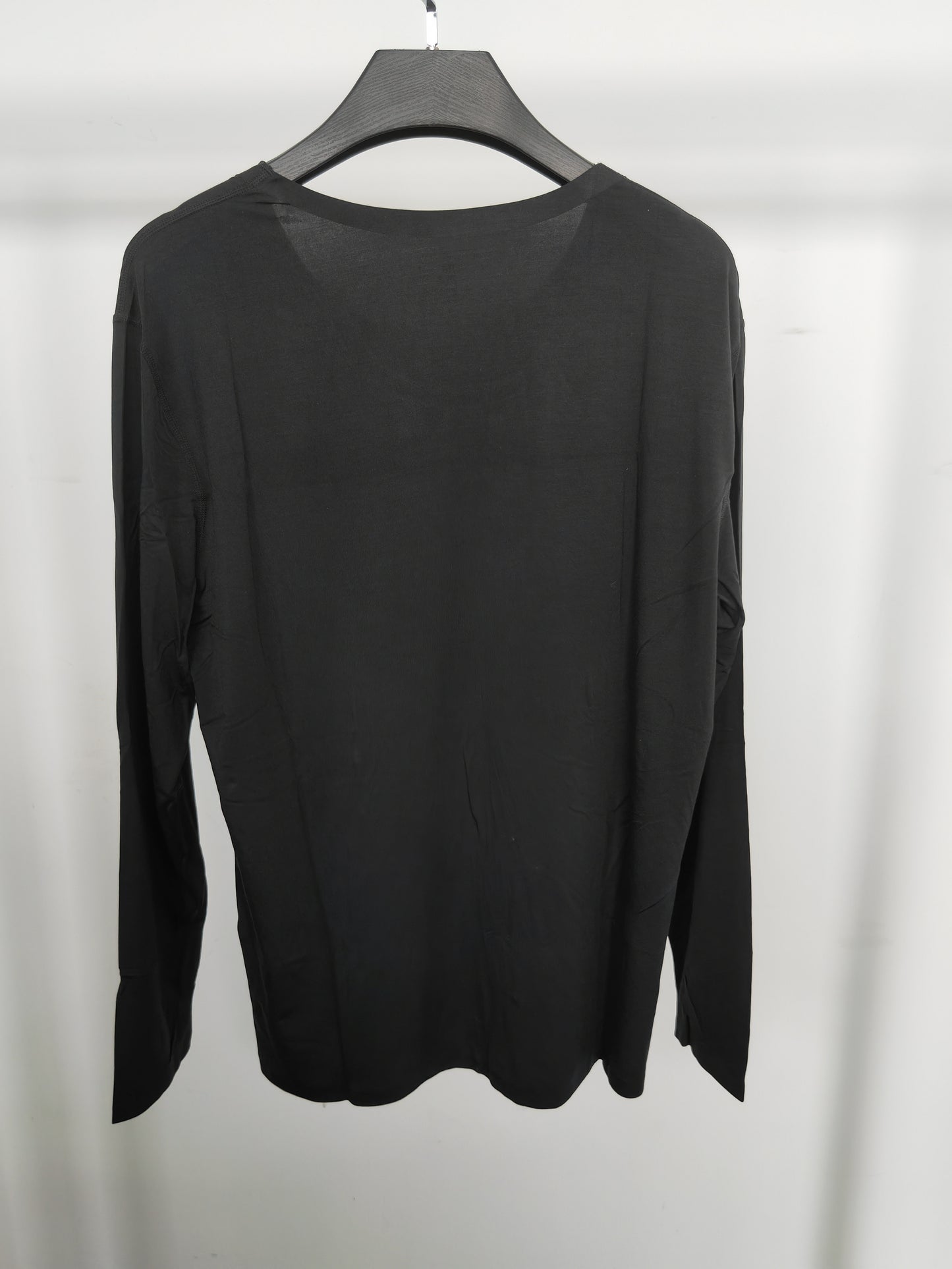 Men's black long-sleeved modal pajama set