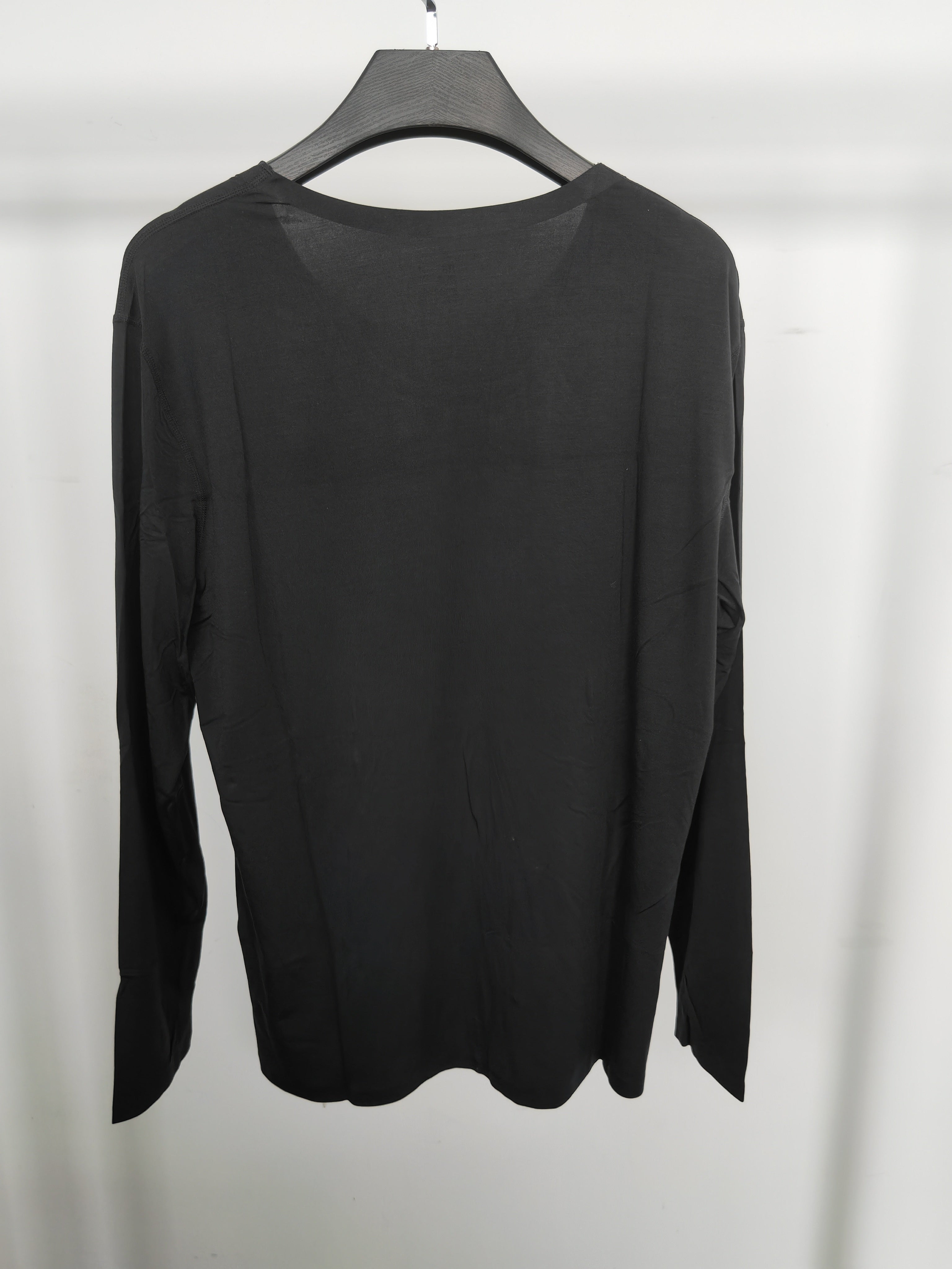 Men's black long-sleeved modal pajama set