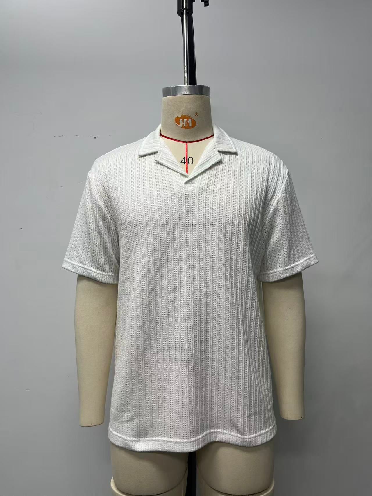Men's POLO short-sleeved shirt with jacquard fabric