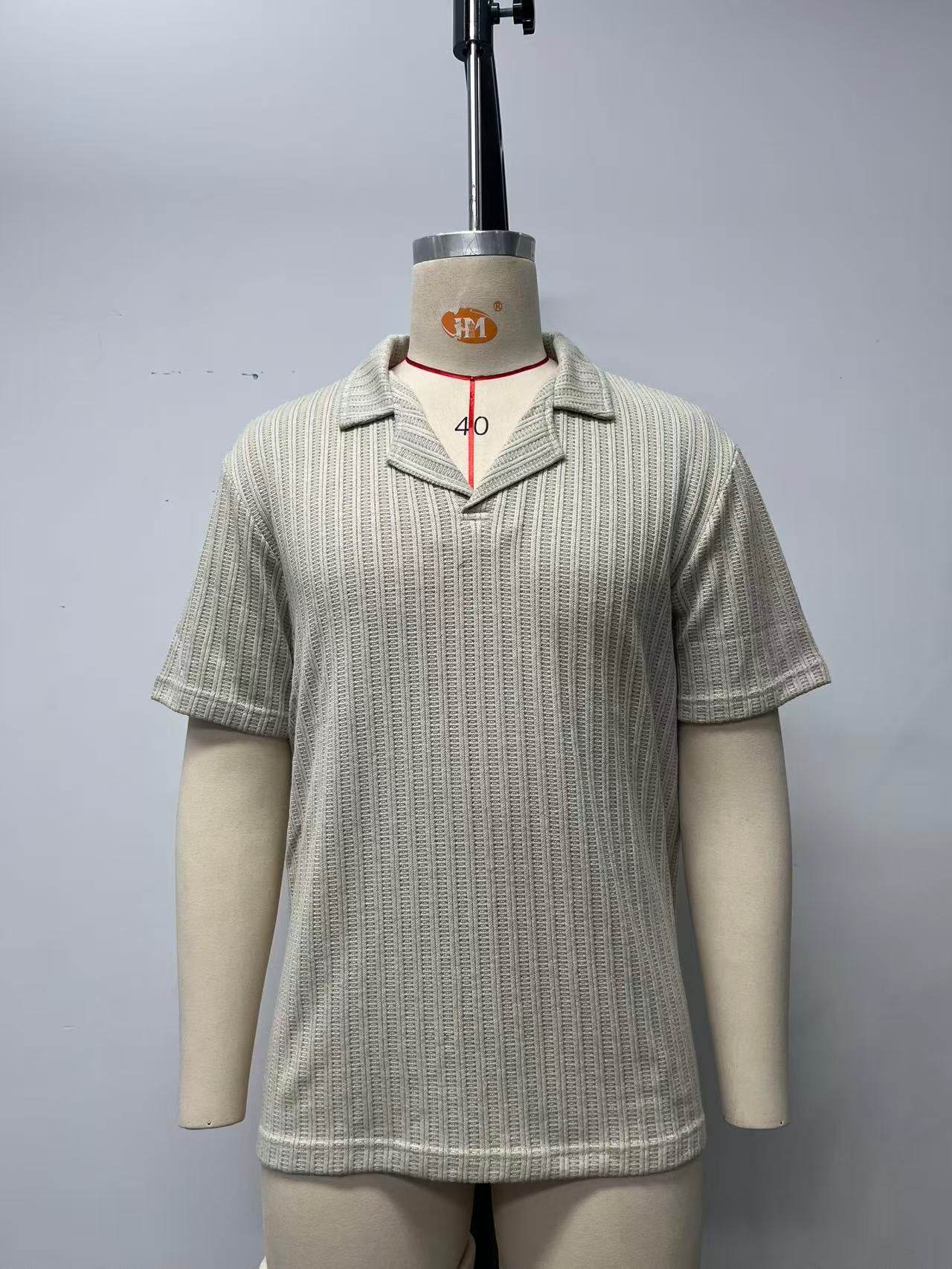 Men's POLO short-sleeved shirt with jacquard fabric