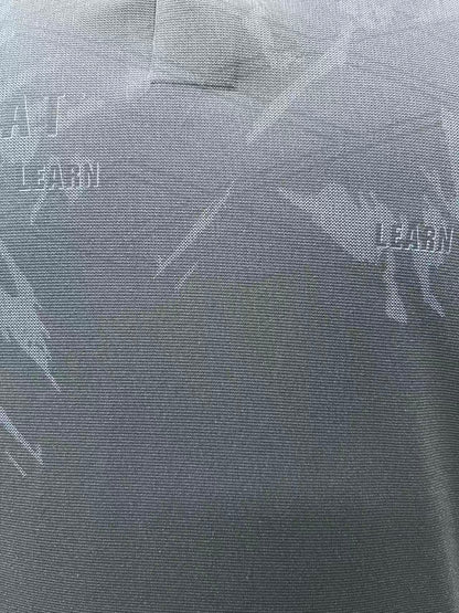 Navy blue men's POLO short-sleeved shirt with jacquard fabric