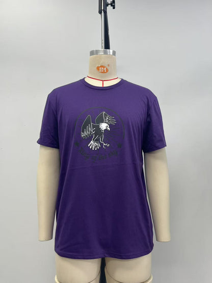 Purple tshirt with eafle print