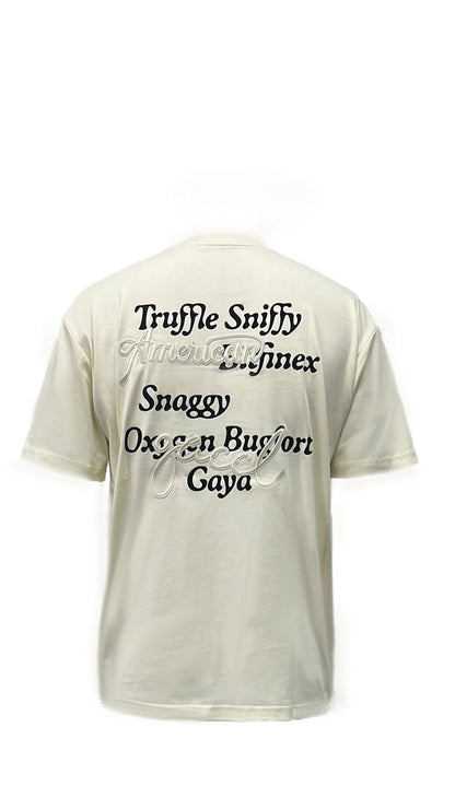 Men's Short Sleeve T-shirt with double-layered letter print