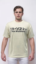 Men's Short Sleeve T-shirt with double-layered letter print