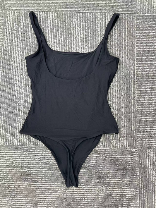 One-piece black swimsuit for women