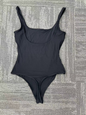 One-piece black swimsuit for women