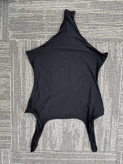 One-piece black swimsuit for women