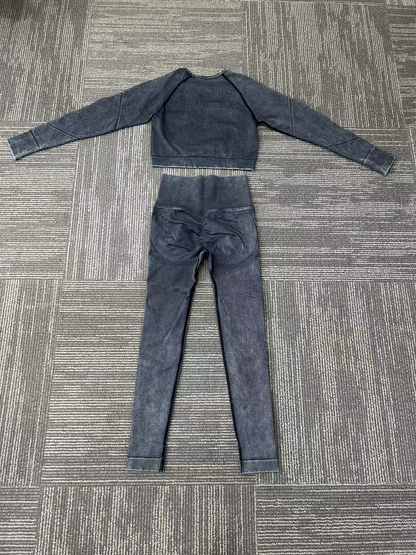 Washable black sportswear set