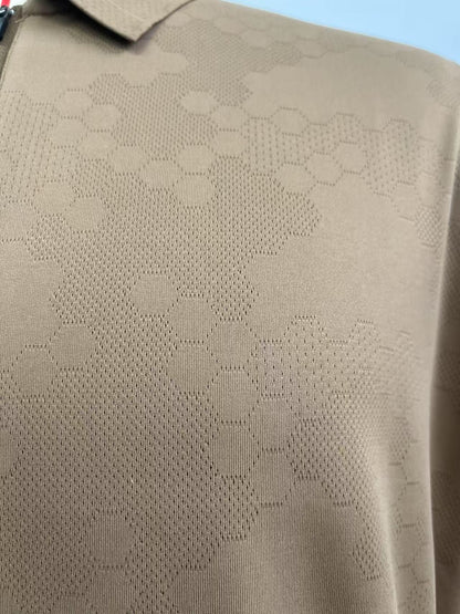 Men's jacquard polo shirt