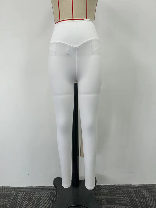 White yoga pants