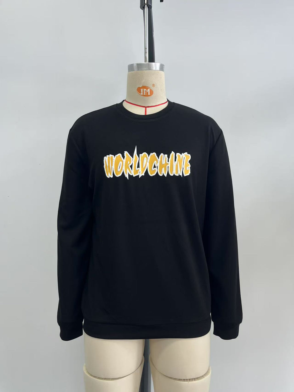 Men's sweatshirt and long pants set with puff print