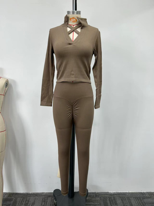 Brown yoga set